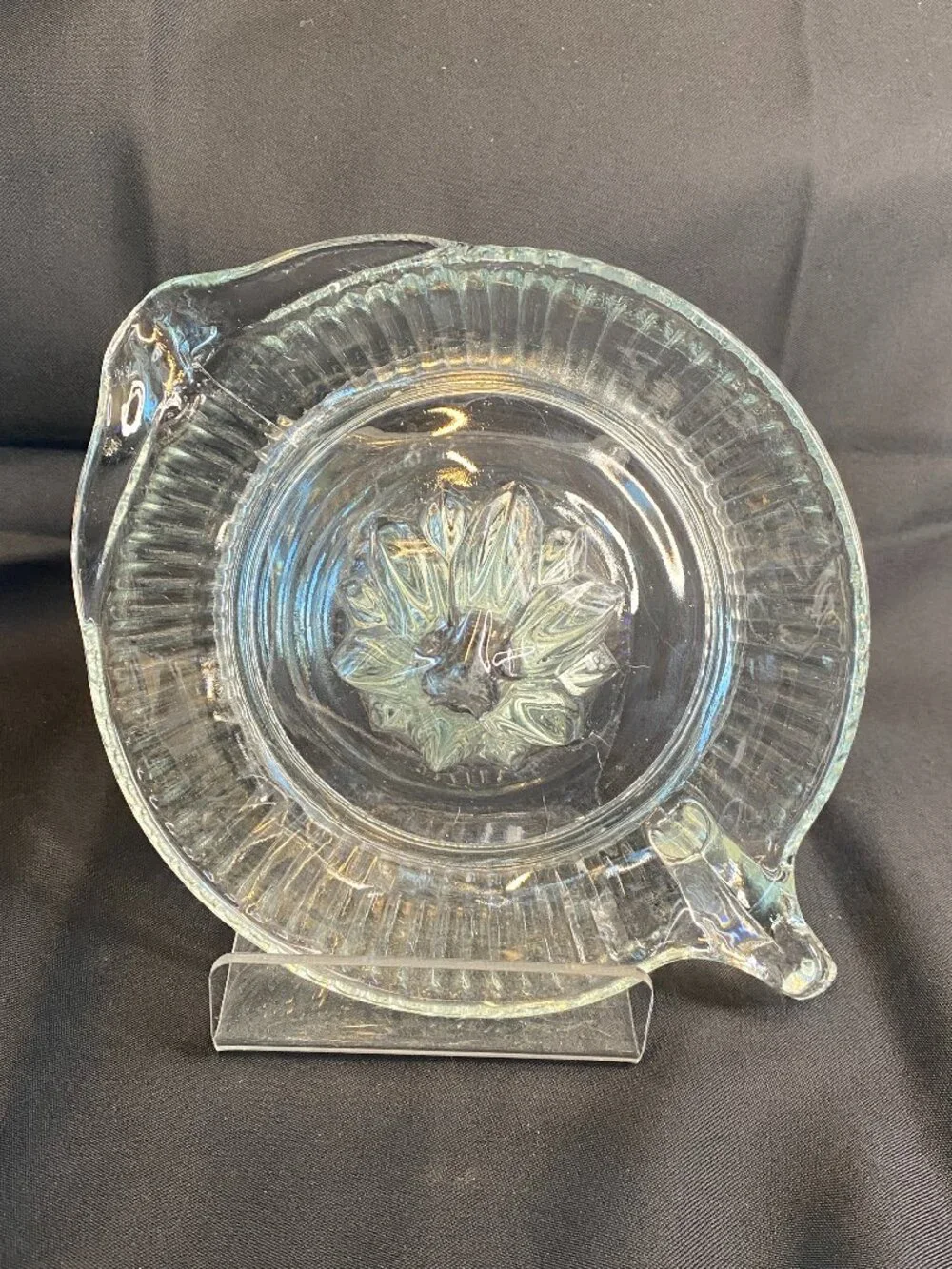 Vintage Mid-Century Pressed Glass Citrus Juicer Reamer